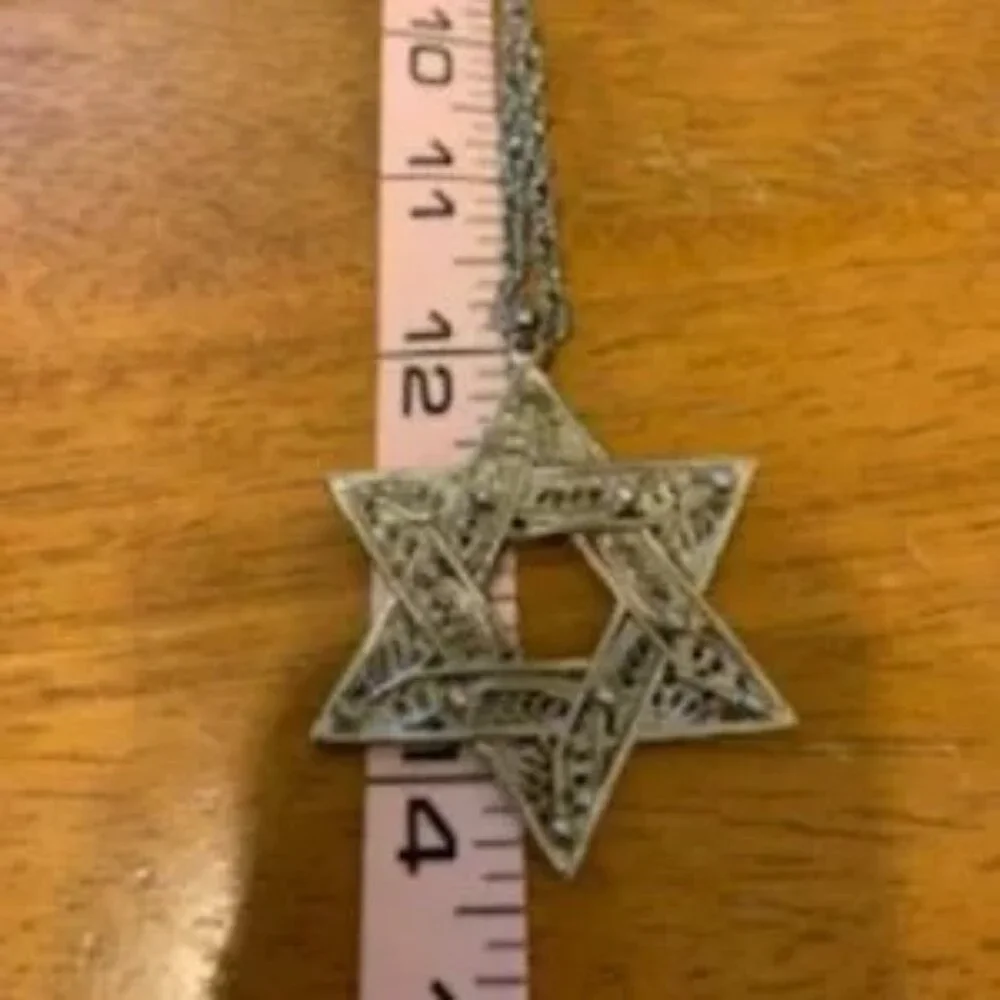 Stunning Star Of David Necklace ( men's listing)